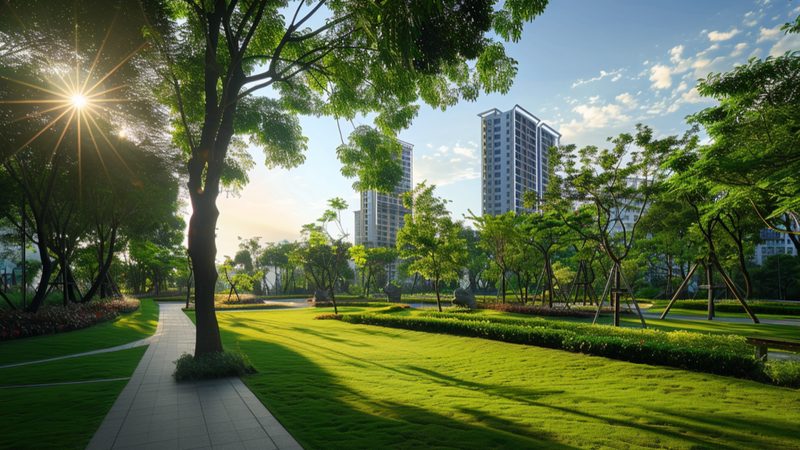 小区道路绿化效果图，如何判断专业度**